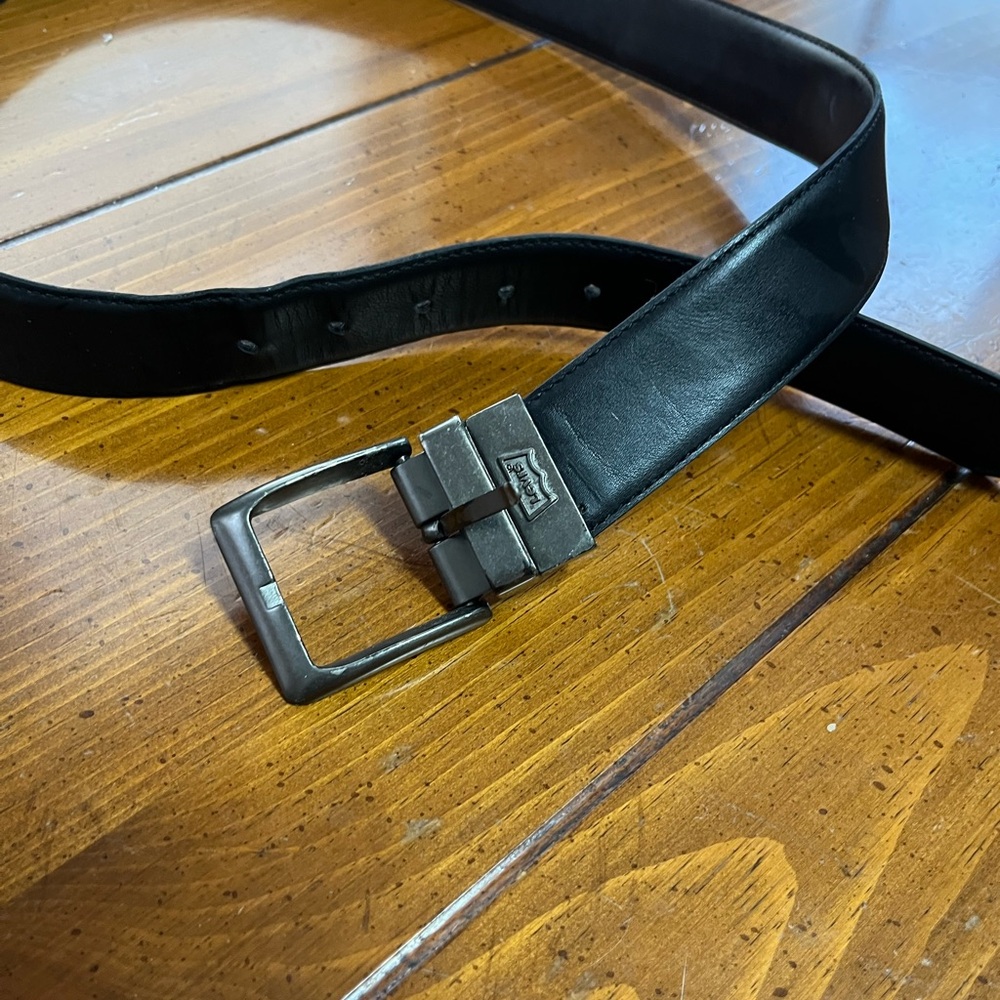 Levi's Men's Reversible Leather Belt Black/Brown XL (42-44)